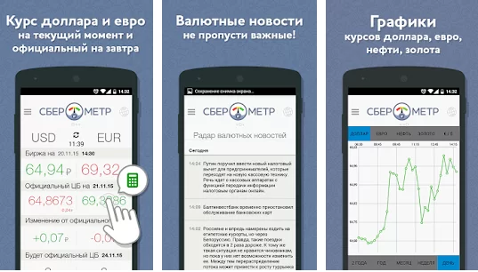 Сберометр 1.27.6 - приложение, которое покажет курсы валют на сегодня и на завтра - скачать